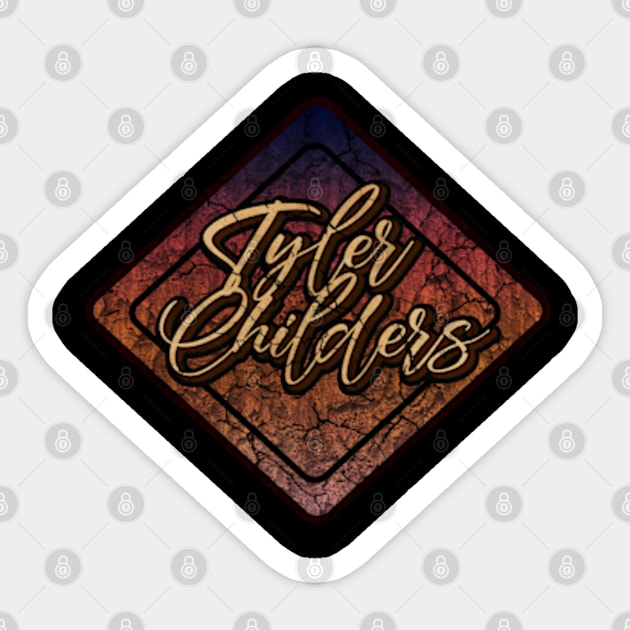 Tyler Childers vintage design on top Sticker by agusantypo